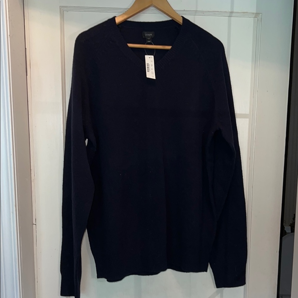 NWT J. Crew lambs wool v neck sweater XLT